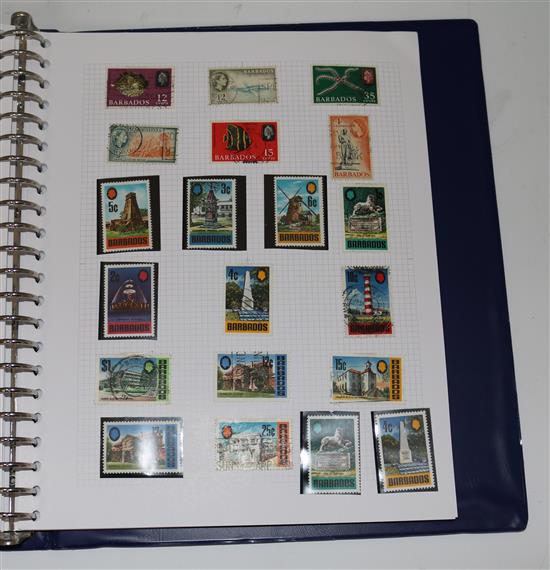 Seven albums of assorted stamps